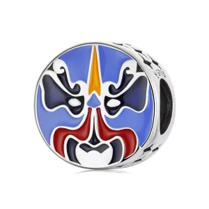 Charm tipo Pandora Maschera dell'opera cinese - SCC2108 (immagine per) Charm tipo Pandora Maschera dell'opera cinese - SCC2108