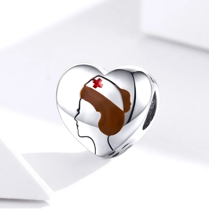 (immagine per) Charm tipo Pandora Medico Angelo In Bianco Infermiera - SCC1547 - Visualizza 3