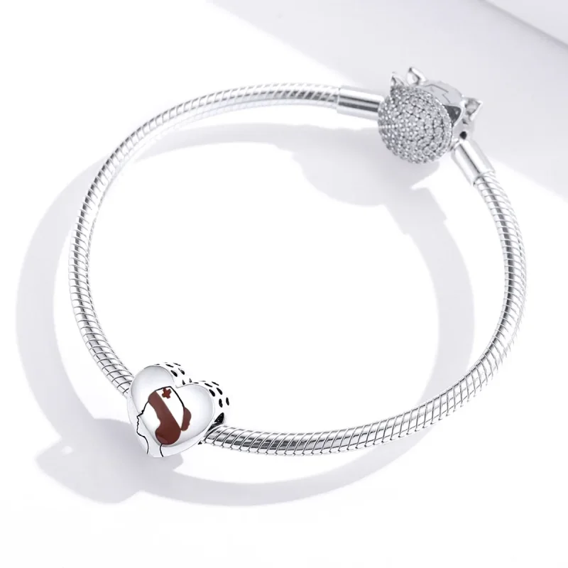 (immagine per) Charm tipo Pandora Medico Angelo In Bianco Infermiera - SCC1547 - Visualizza 4