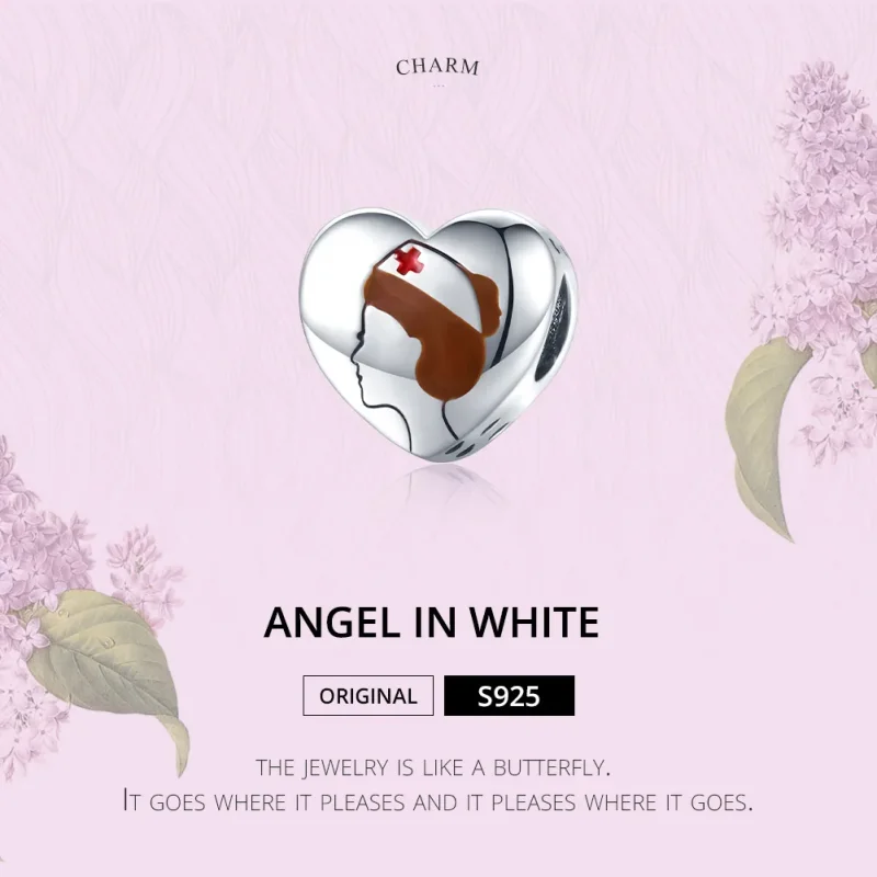 (immagine per) Charm tipo Pandora Medico Angelo In Bianco Infermiera - SCC1547 - Visualizza 6