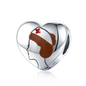 (immagine per) Charm tipo Pandora Medico Angelo In Bianco Infermiera - SCC1547
