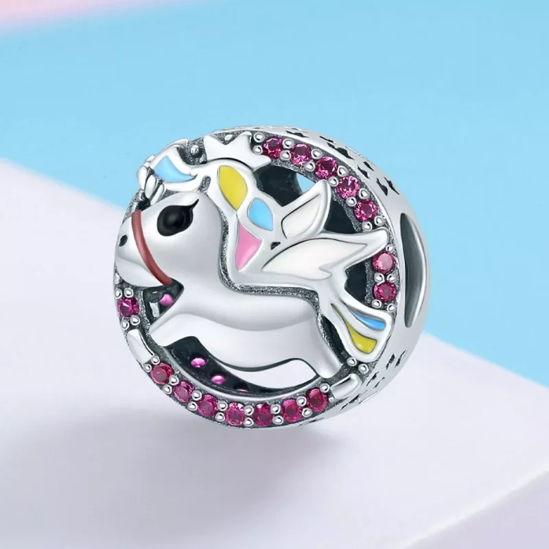 (immagine per) Charm tipo Pandora Memoria dell'unicorno - SCC848 - Visualizza 2