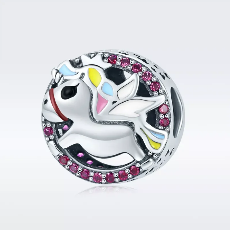 (immagine per) Charm tipo Pandora Memoria dell'unicorno - SCC848 - Visualizza 3