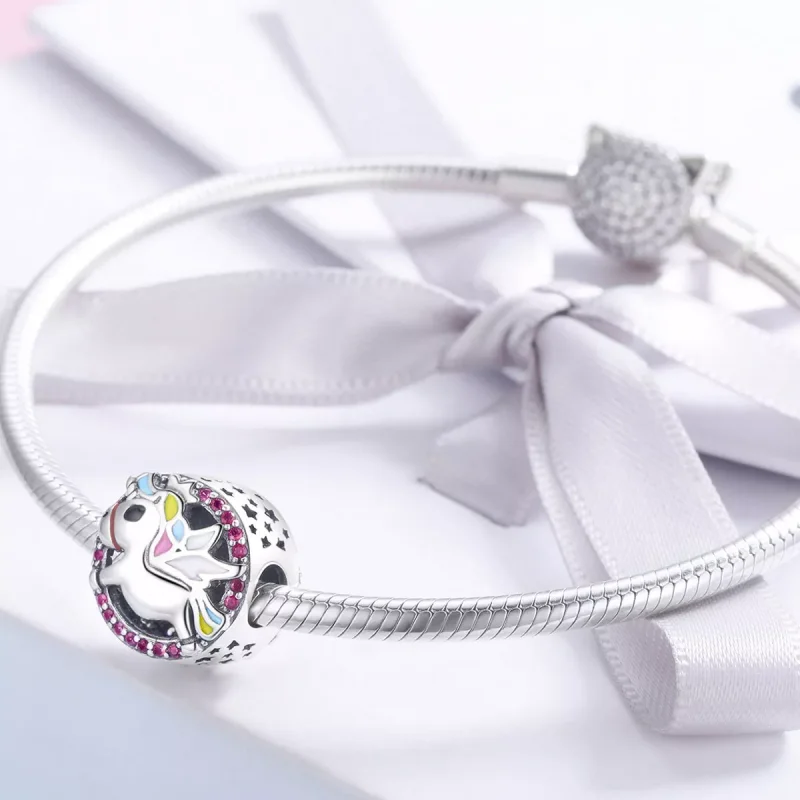 (immagine per) Charm tipo Pandora Memoria dell'unicorno - SCC848 - Visualizza 4