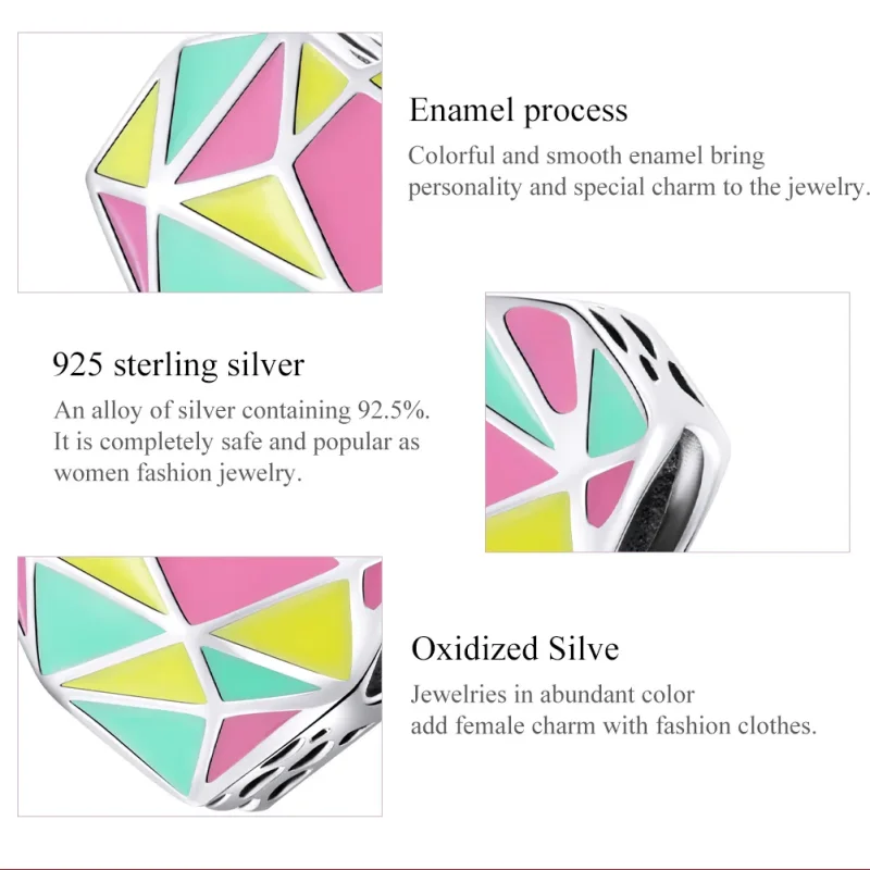 (immagine per) Charm tipo Pandora Motivi geometrici - SCC1761 - Visualizza 7