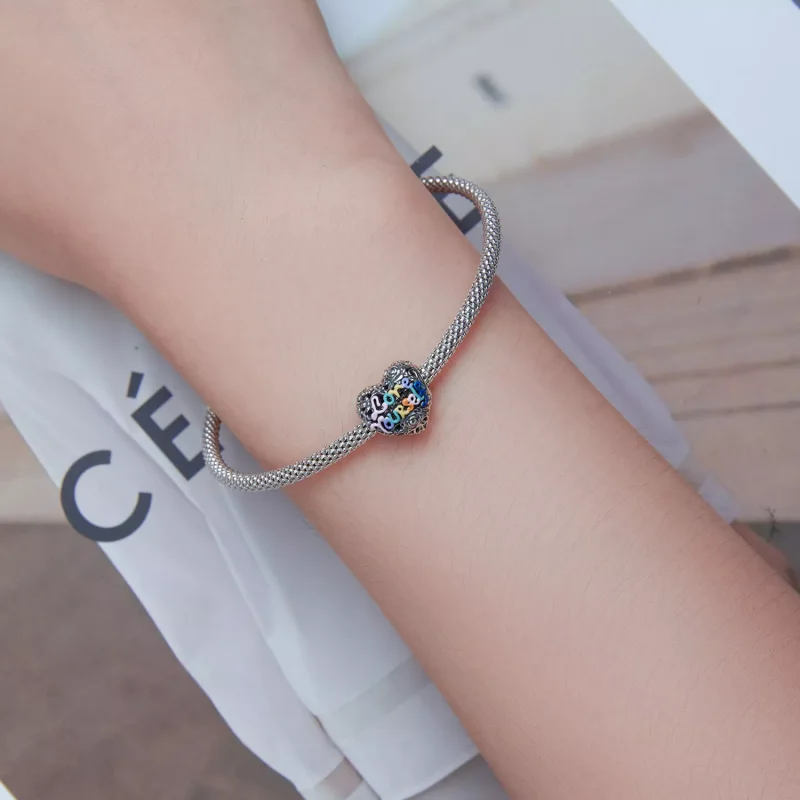 (immagine per) Charm tipo Pandora Motivo a cuore - SCC2354 - Visualizza 5