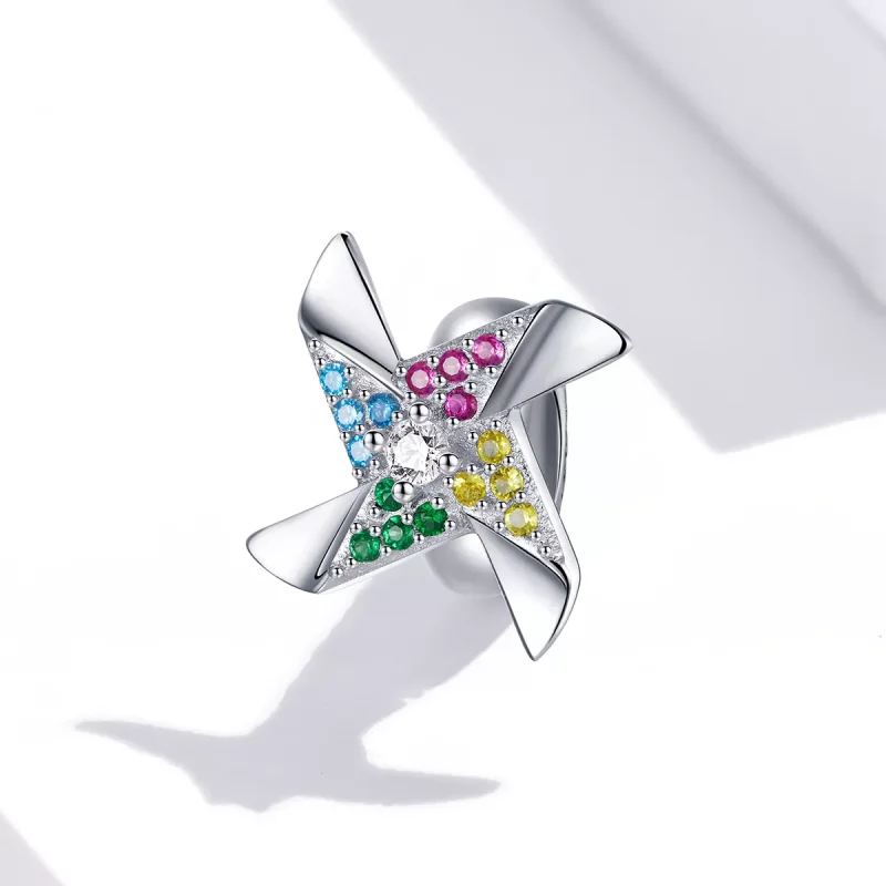 (immagine per) Charm tipo Pandora Mulino a vento colorato - SCC1766 - Visualizza 2