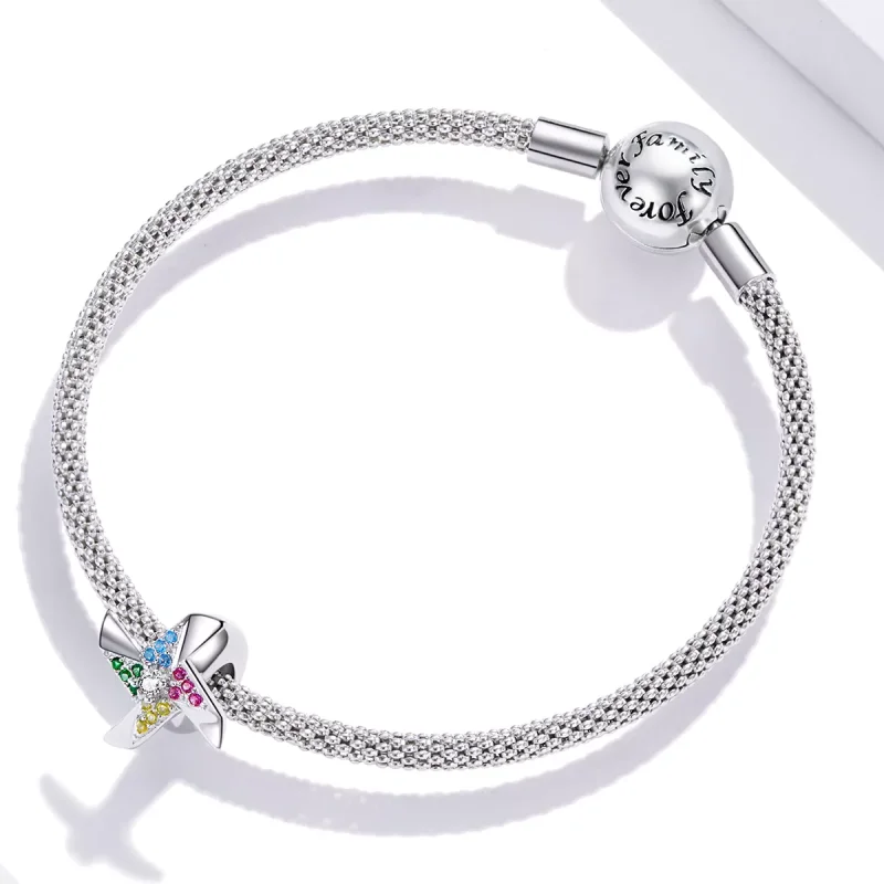 (immagine per) Charm tipo Pandora Mulino a vento colorato - SCC1766 - Visualizza 3
