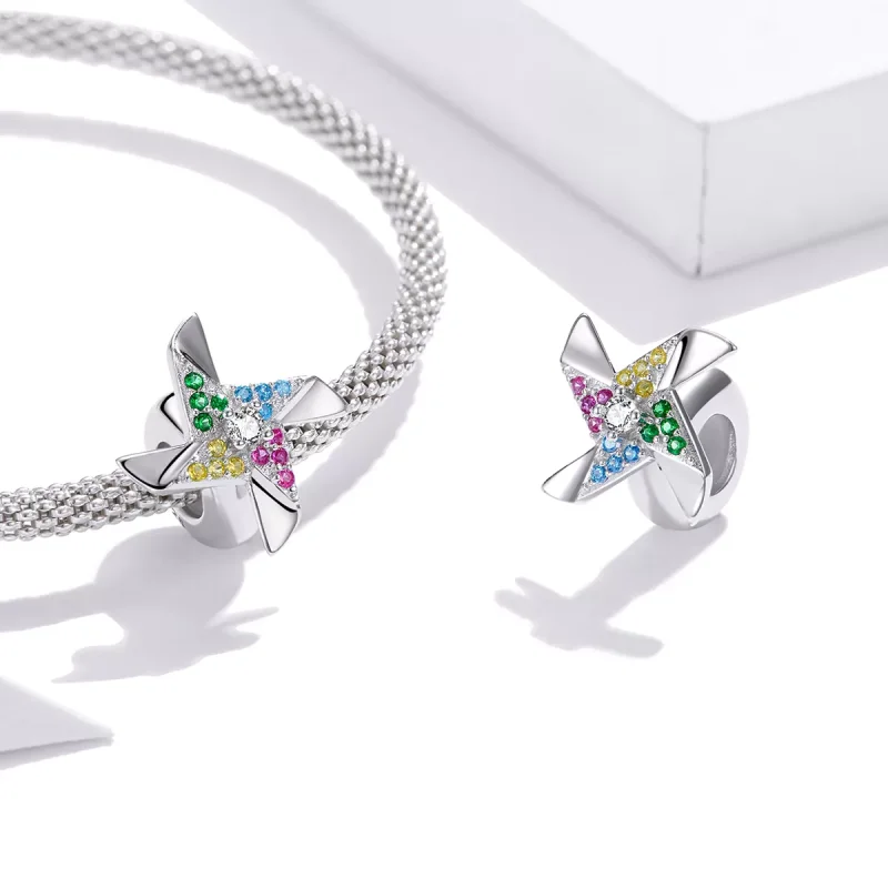 (immagine per) Charm tipo Pandora Mulino a vento colorato - SCC1766 - Visualizza 4