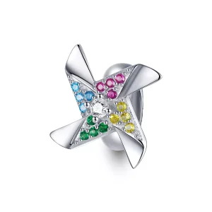 (immagine per) Charm tipo Pandora Mulino a vento colorato - SCC1766