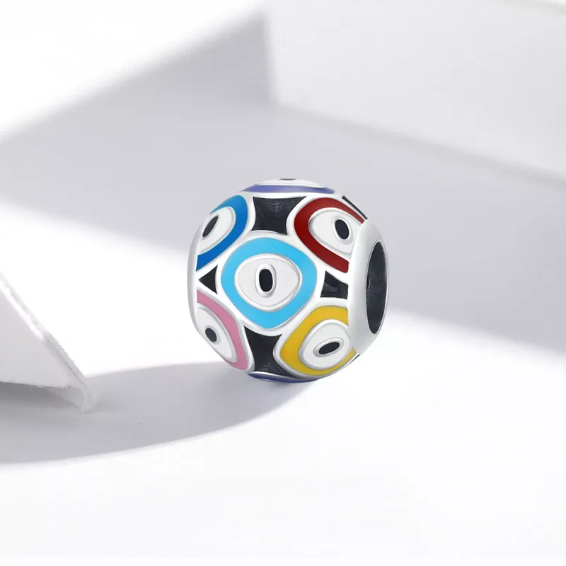(immagine per) Charm tipo Pandora Occhio del diavolo colorato - BSC585 - Visualizza 2