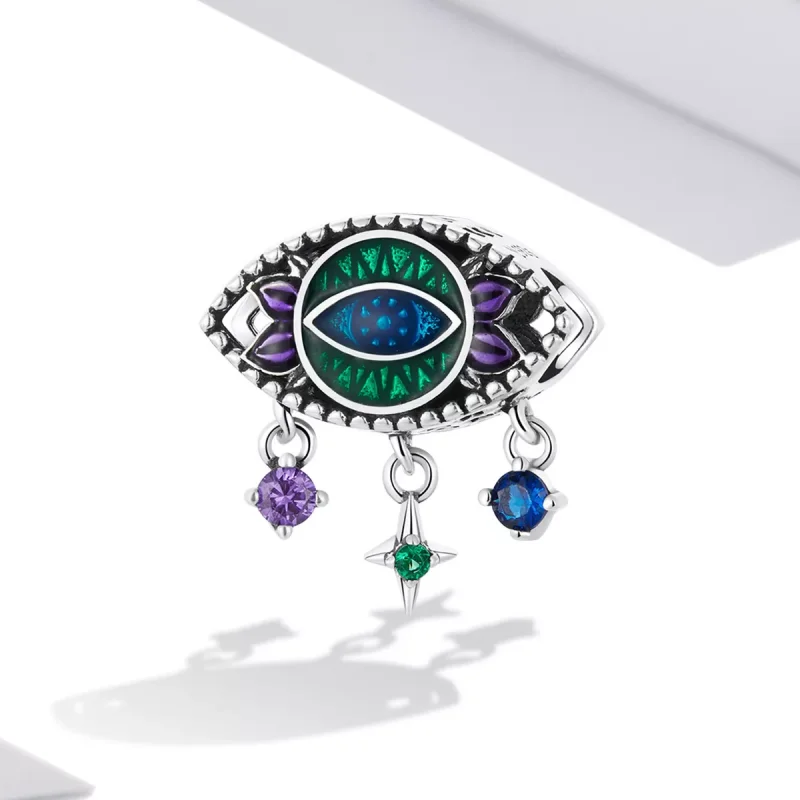 (immagine per) Charm tipo Pandora Occhio del diavolo retrò - SCC2162 - Visualizza 2