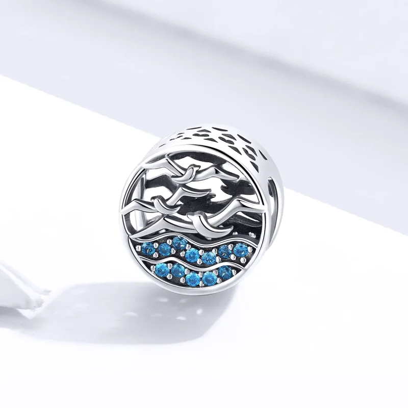 (immagine per) Charm tipo Pandora Onda e gabbiani - SCC1454 - Visualizza 2