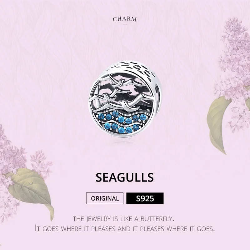 (immagine per) Charm tipo Pandora Onda e gabbiani - SCC1454 - Visualizza 6