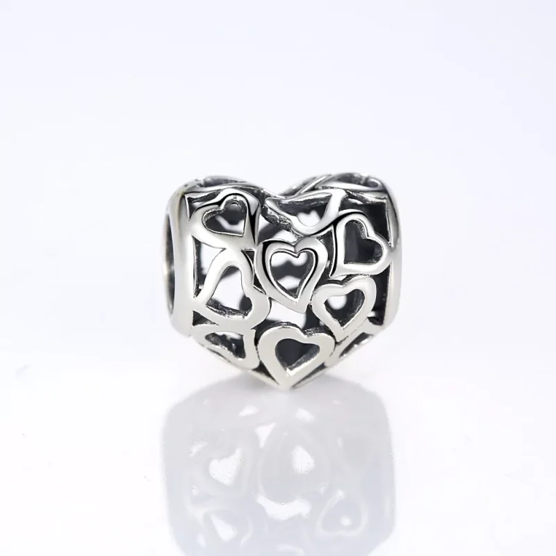 (immagine per) Charm tipo Pandora Openwork Cuori - SCC024 - Visualizza 5