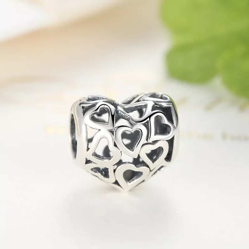 (immagine per) Charm tipo Pandora Openwork Cuori - SCC024 - Visualizza 6