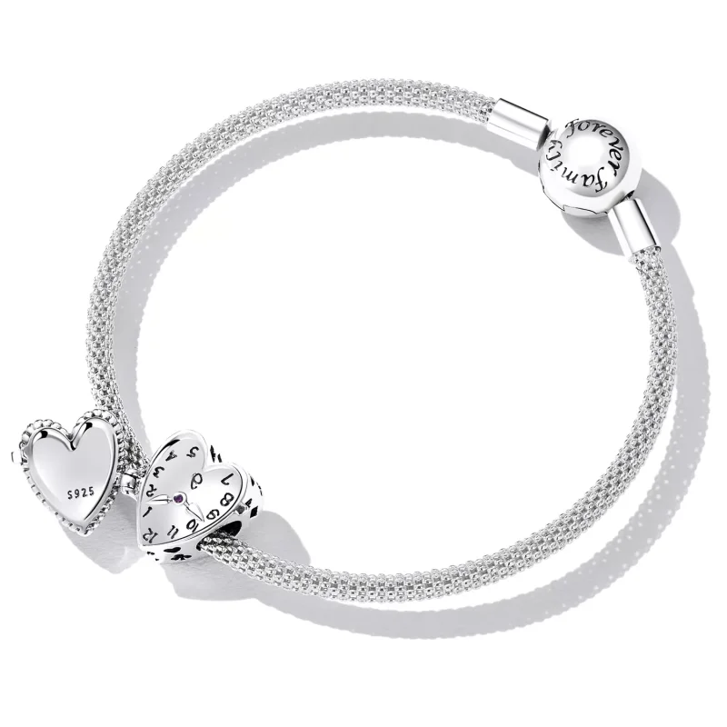 (immagine per) Charm tipo Pandora Orologio d'amore - SCC2245 - Visualizza 5