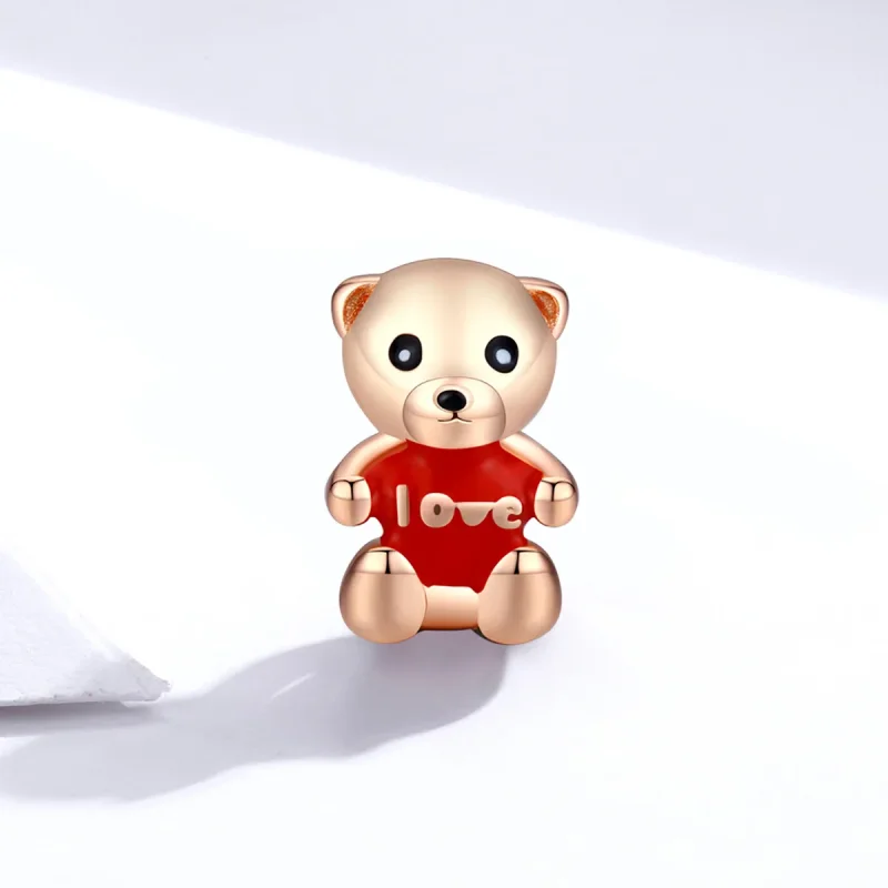 (immagine per) Charm tipo Pandora Orsacchiotto di peluche - BSC228 - Visualizza 2