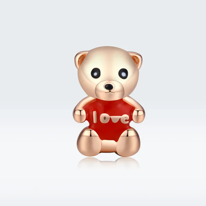(immagine per) Charm tipo Pandora Orsacchiotto di peluche - BSC228 - Visualizza 5