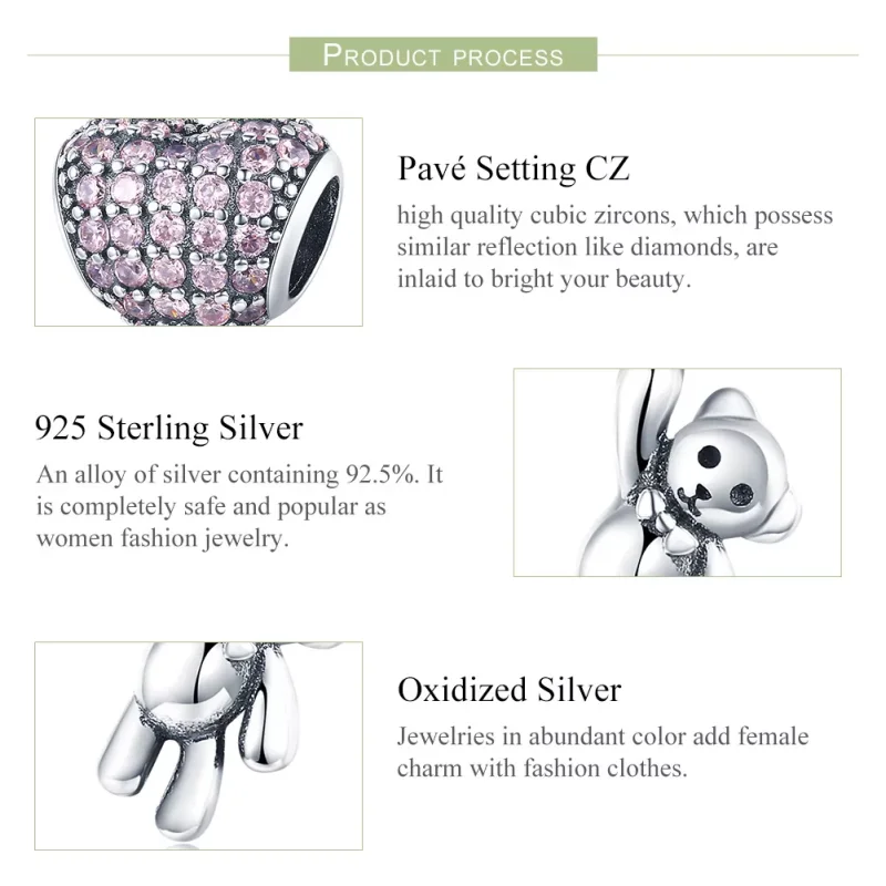 (immagine per) Charm tipo Pandora Orso e palloncino - SCC1054 - Visualizza 6