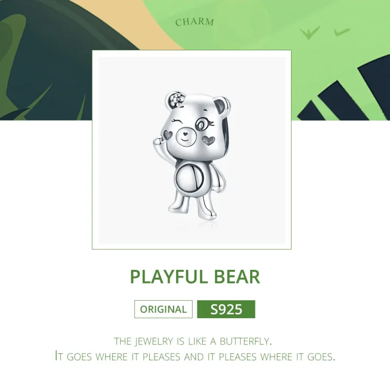 (immagine per) Charm tipo Pandora Orso giocoso - SCC1870 - Visualizza 6