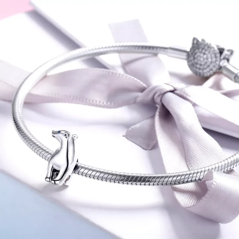(immagine per) Charm tipo Pandora Orso polare - BSC058 - Visualizza 3