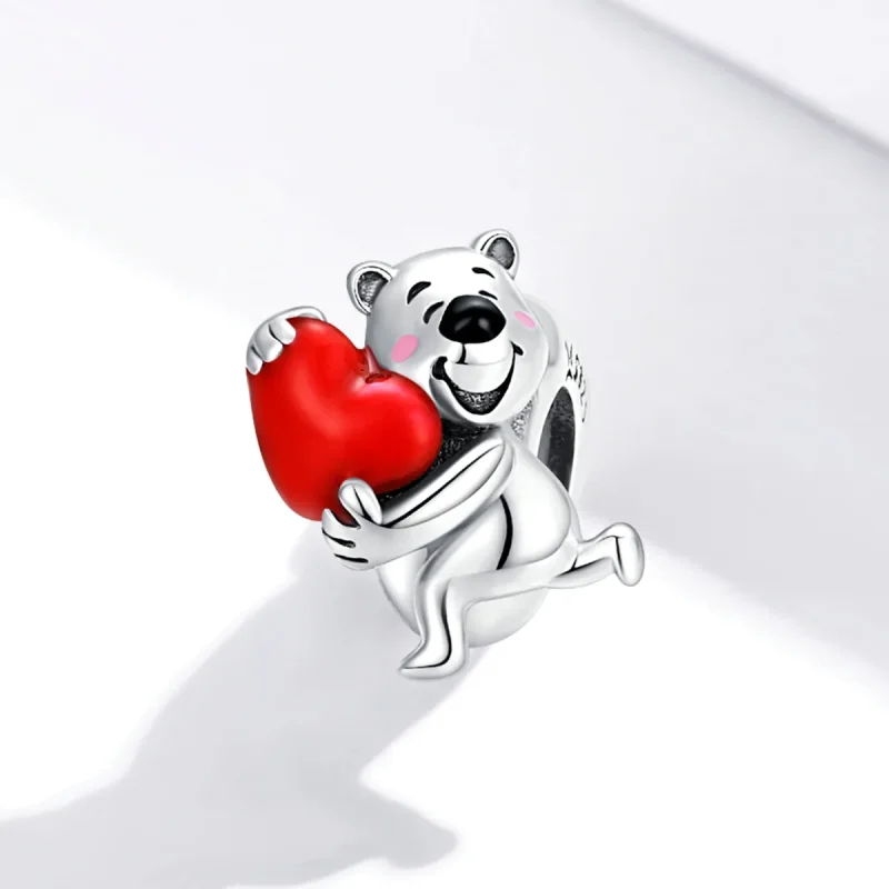 (immagine per) Charm tipo Pandora Orso Polare Con Cuore - SCC1610 - Visualizza 2