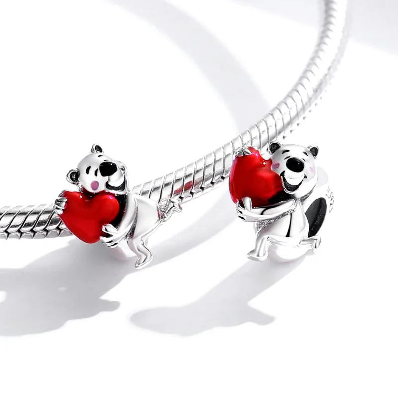 (immagine per) Charm tipo Pandora Orso Polare Con Cuore - SCC1610 - Visualizza 4