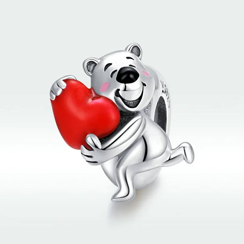 (immagine per) Charm tipo Pandora Orso Polare Con Cuore - SCC1610 - Visualizza 5