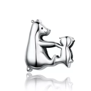 (immagine per) Charm tipo Pandora Orso polare madre e bambino - SCC1207