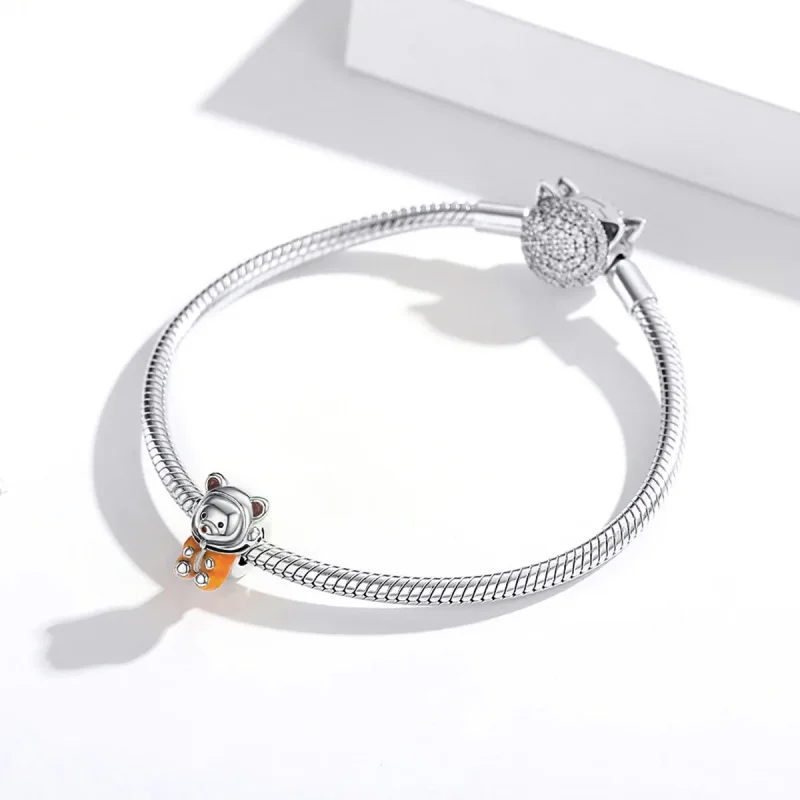 (immagine per) Charm tipo Pandora Orso spaziale - SCC1693 - Visualizza 3