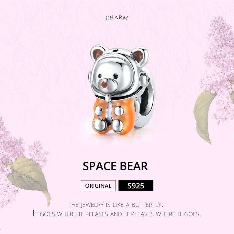 (immagine per) Charm tipo Pandora Orso spaziale - SCC1693 - Visualizza 6