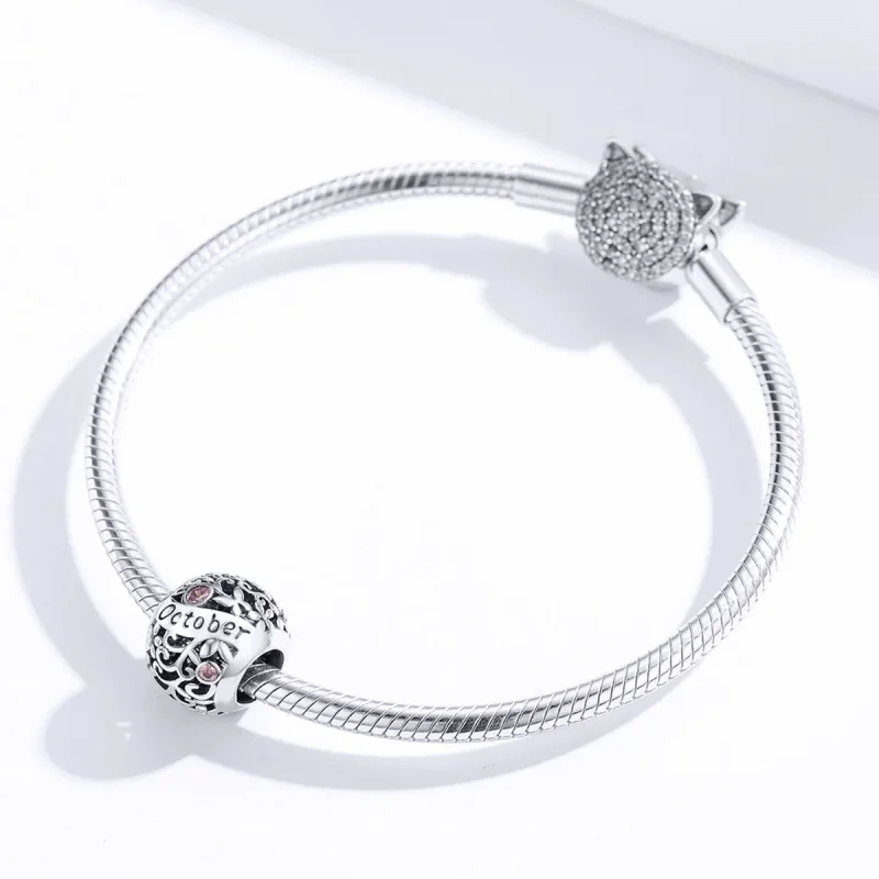 (immagine per) Charm tipo Pandora Ottobre Birthstone - SCC1385-10 - Visualizza 2