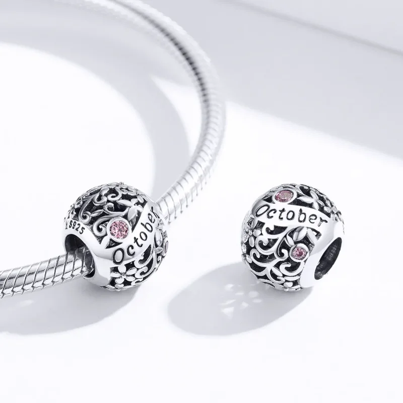 (immagine per) Charm tipo Pandora Ottobre Birthstone - SCC1385-10 - Visualizza 3