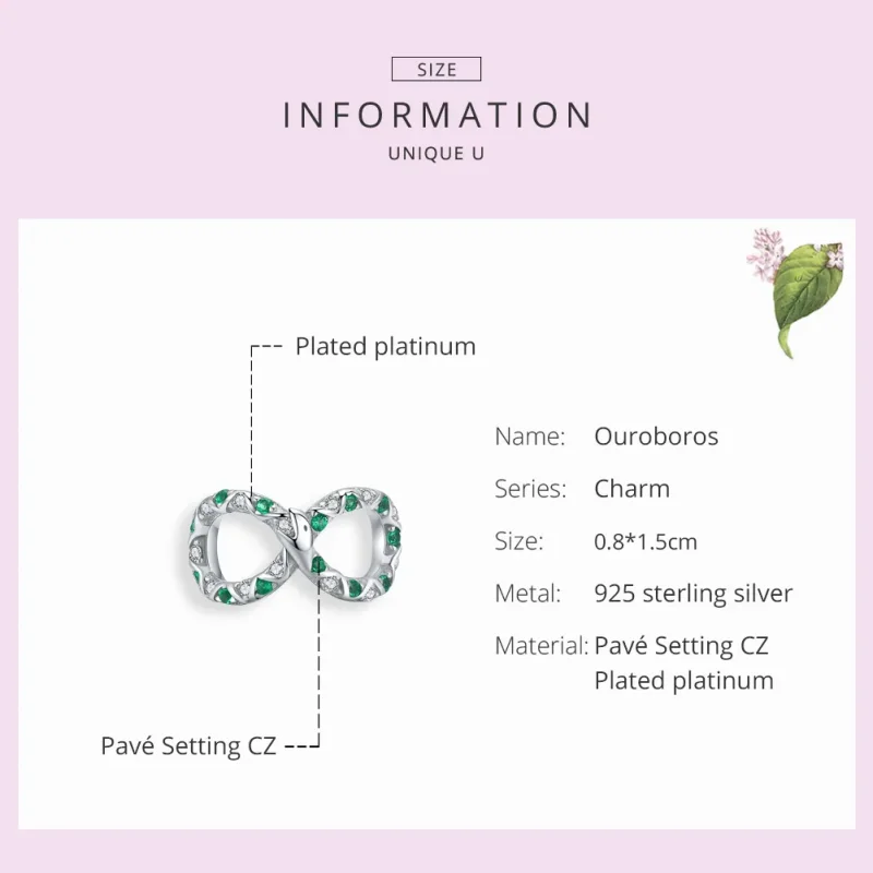 (immagine per) Charm tipo Pandora Ouroboros - BSC186 - Visualizza 7