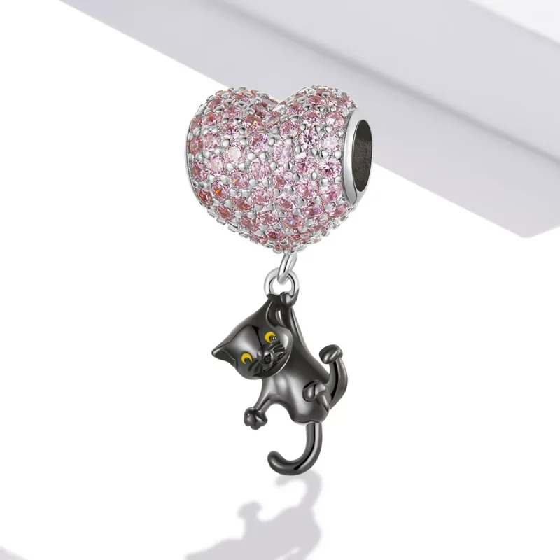 (immagine per) Charm tipo Pandora Palloncino d'amore Gatto nero - SCC2115 - Visualizza 2