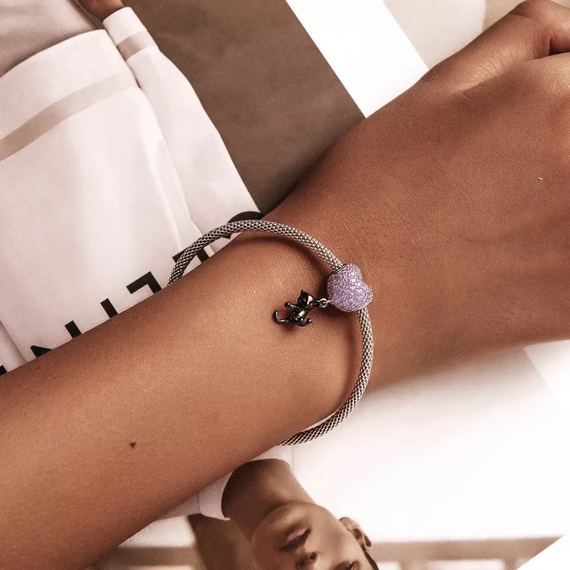 (immagine per) Charm tipo Pandora Palloncino d'amore Gatto nero - SCC2115 - Visualizza 5
