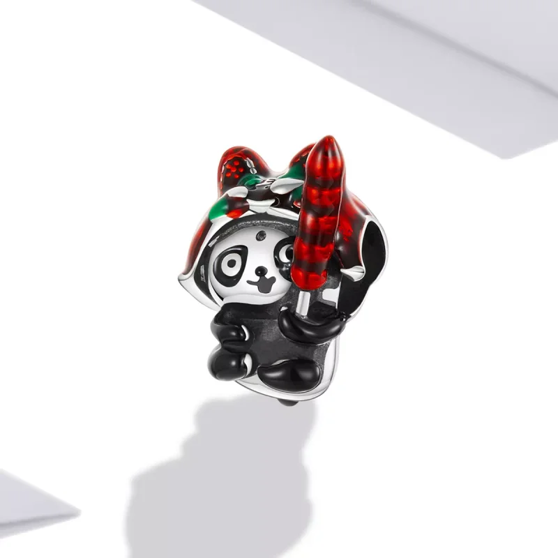 (immagine per) Charm tipo Pandora Panda con cappello da tigre - SCC2105 - Visualizza 2