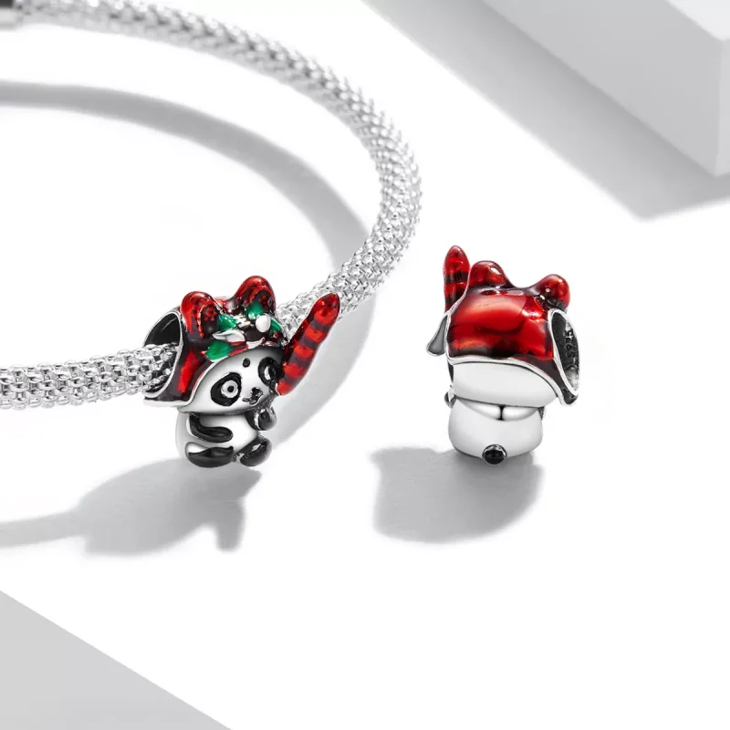 (immagine per) Charm tipo Pandora Panda con cappello da tigre - SCC2105 - Visualizza 4