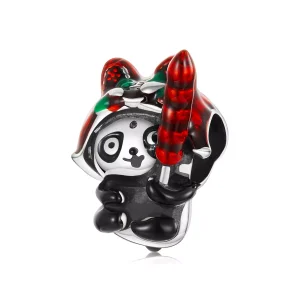 (immagine per) Charm tipo Pandora Panda con cappello da tigre - SCC2105