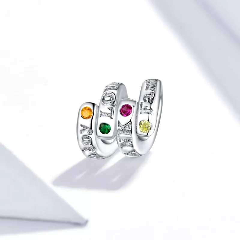 (immagine per) Charm tipo Pandora Parole chiave del Ringraziamento - BSC341 - Visualizza 2