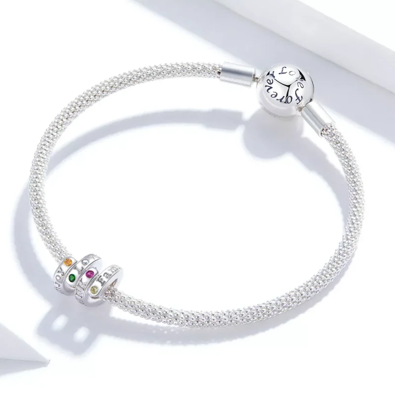 (immagine per) Charm tipo Pandora Parole chiave del Ringraziamento - BSC341 - Visualizza 3