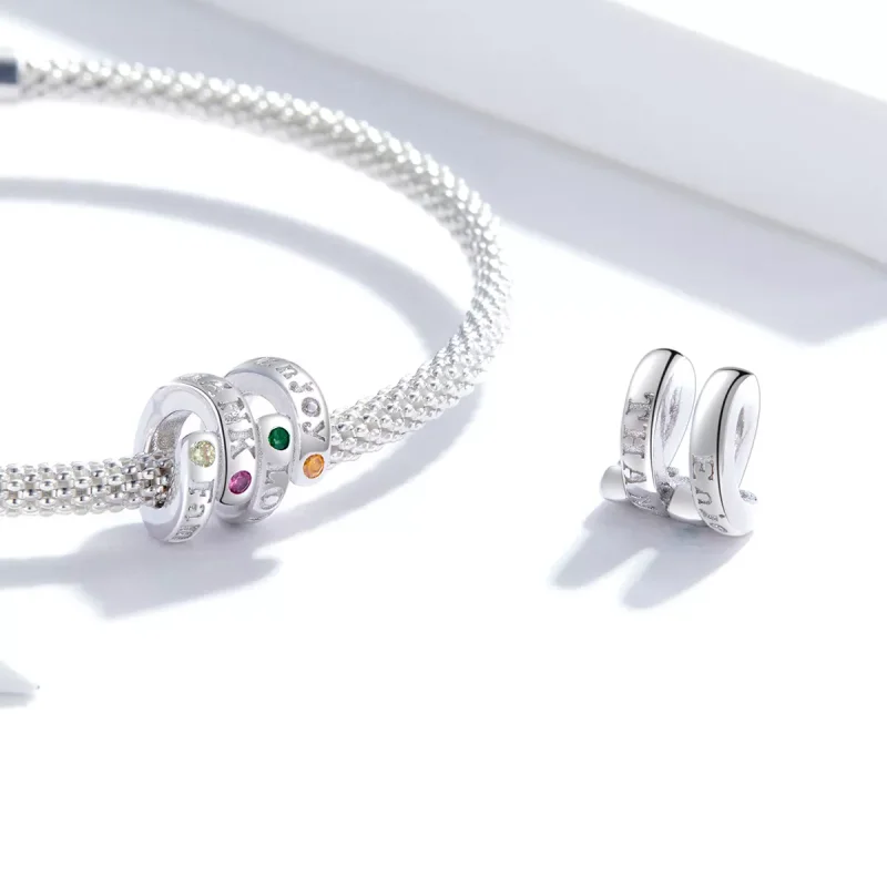(immagine per) Charm tipo Pandora Parole chiave del Ringraziamento - BSC341 - Visualizza 4