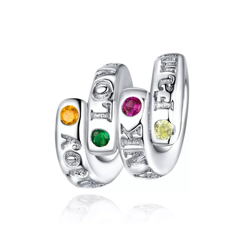 (immagine per) Charm tipo Pandora Parole chiave del Ringraziamento - BSC341
