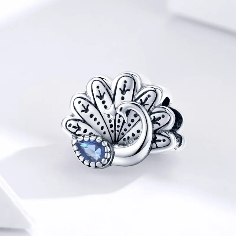(immagine per) Charm tipo Pandora Pavone retrò - SCC1558 - Visualizza 3