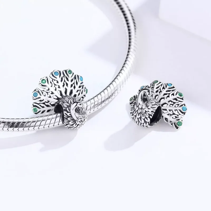 (immagine per) Charm tipo Pandora Pavone - SCC1260 - Visualizza 4