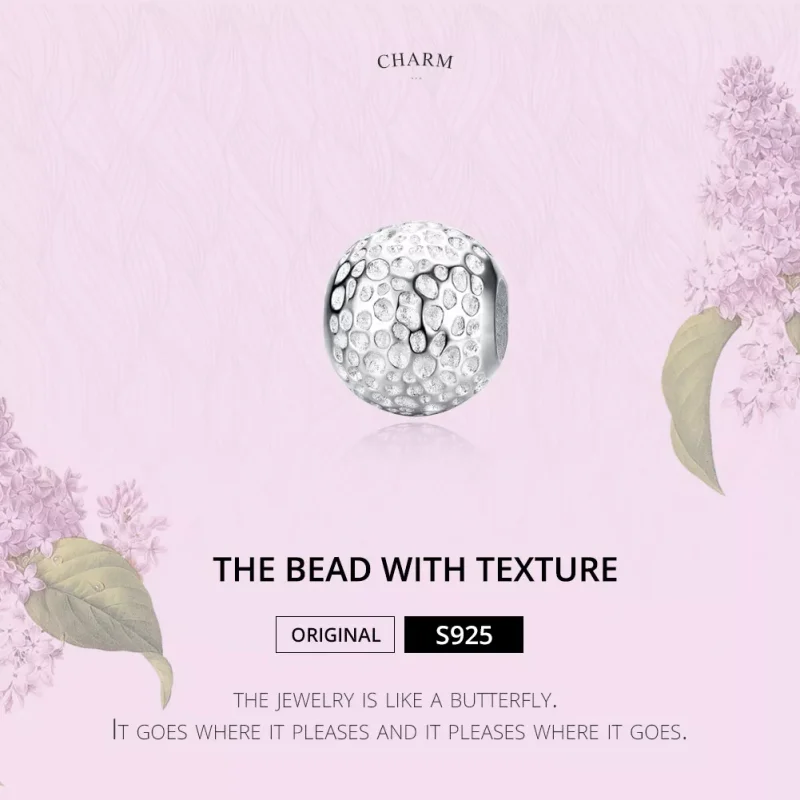 (immagine per) Charm tipo Pandora Perla con texture - SCC1245 - Visualizza 2