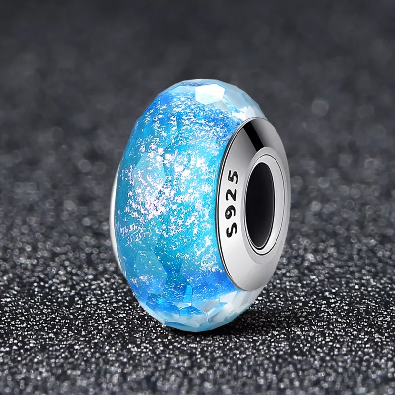 (immagine per) Charm tipo Pandora Perla di vetro di Murano blu - SCZ054 - Visualizza 2