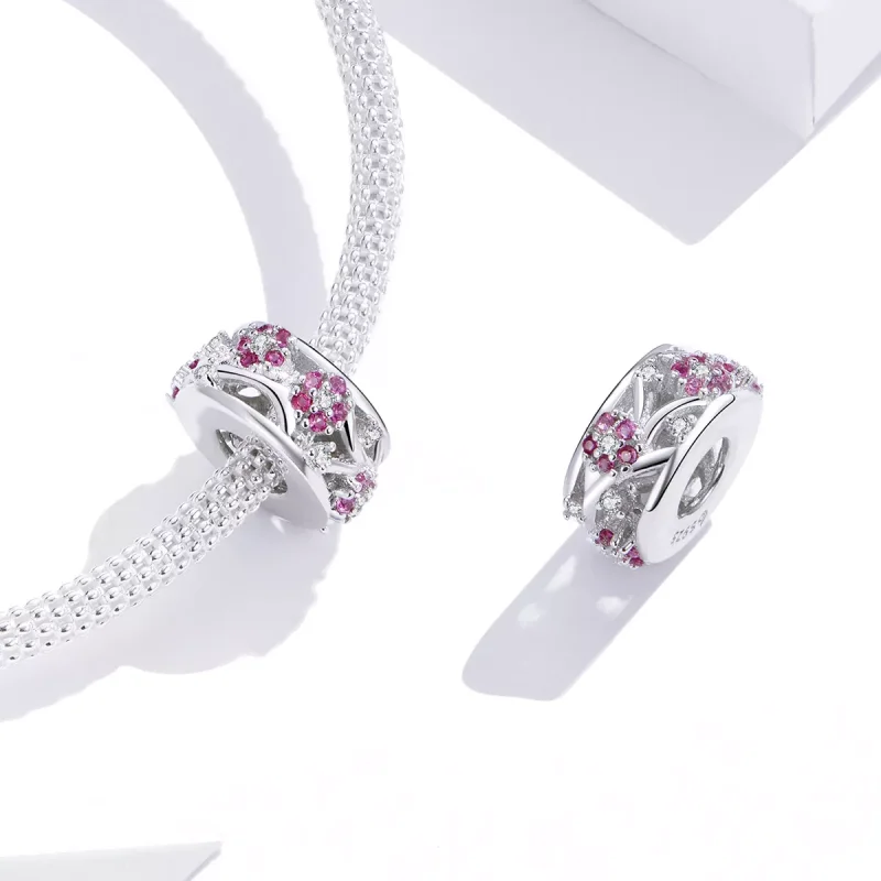 (immagine per) Charm tipo Pandora Perline di fiori di prugna - BSC255 - Visualizza 4