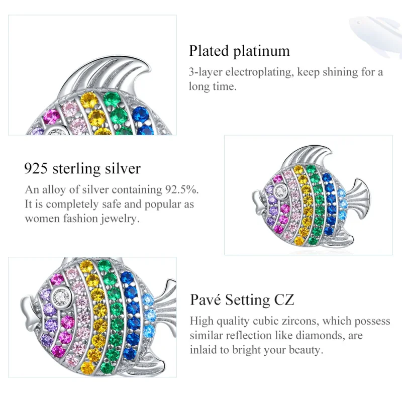 (immagine per) Charm tipo Pandora Pesce colorato - SCC1803 - Visualizza 7